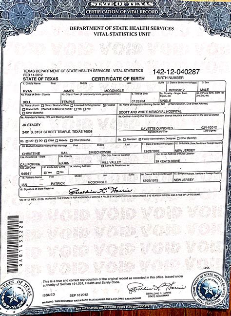 california vital records birth certificate.